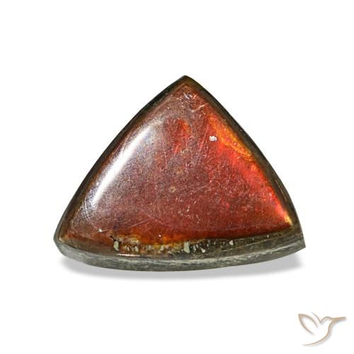 Ammolita multicolorido natural 1,17ct, trillion, opaco