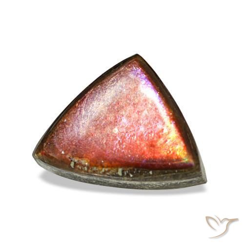 Ammolita multicolorido natural 1,17ct, trillion, opaco