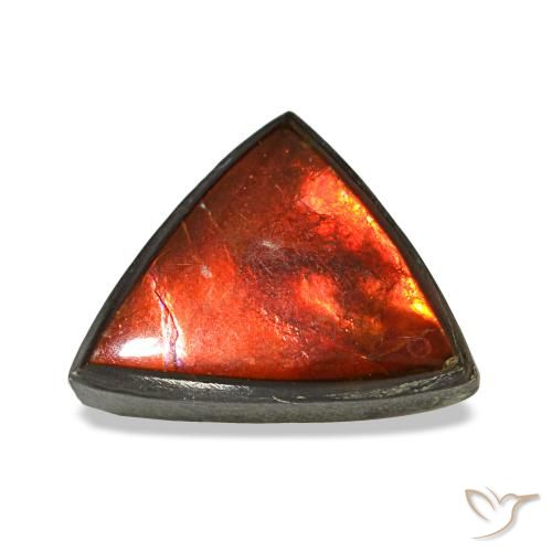 1.77ct multicolorido ammolita, trillion, opaco