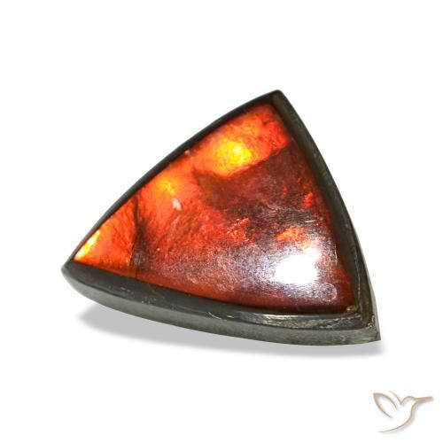 Ammolita multicolorido natural 1,77ct, trillion, opaco