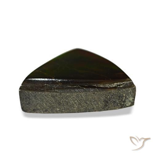 Ammolita multicolorido natural 1,77ct, trillion, opaco