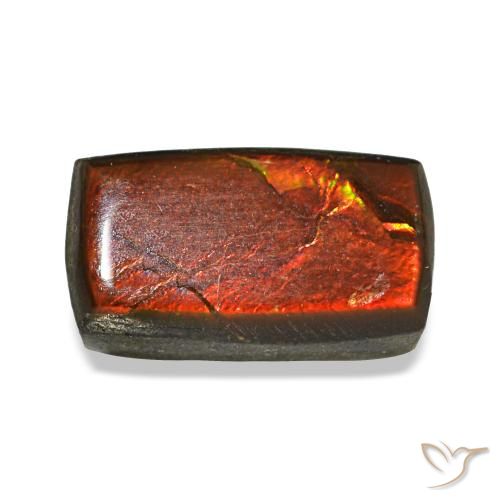 Ammolita multicolorido natural 1,33ct, baguete, opaco