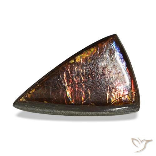 Ammolita multicolorido natural 1,89ct, trillion, opaco