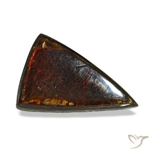 Ammolita multicolorido natural 1,89ct, trillion, opaco