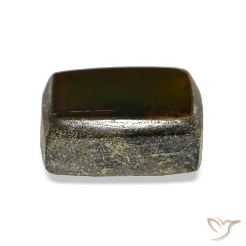 Ammolita multicolorido natural 1,22ct, baguete, opaco