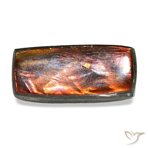 Ammolita multicolorido natural 2,51ct, baguete, opaco