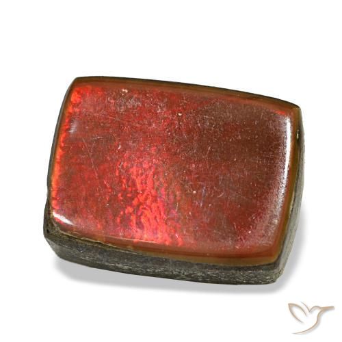 Ammolita multicolorido natural 4,63ct, baguete, opaco