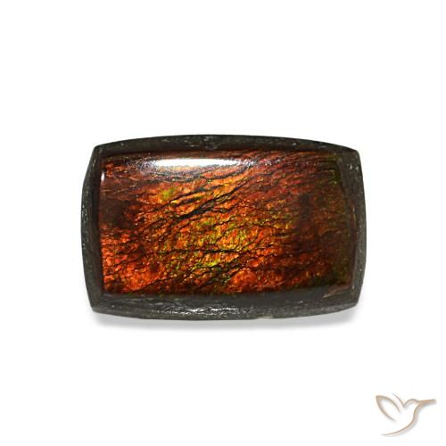 1.43ct multicolorido ammolita, baguete, opaco