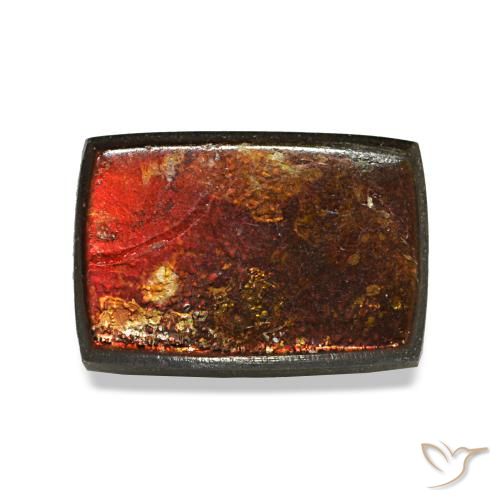 2.96ct multicolorido ammolita, baguete, opaco