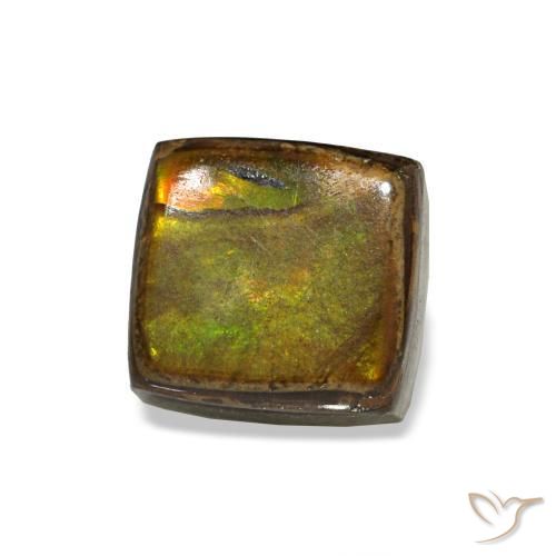 Ammolita multicolorido natural 1,55ct, baguete, opaco