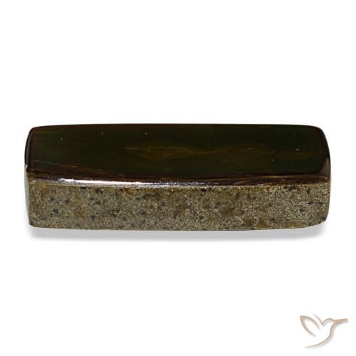 Ammolita multicolorido natural 6,88ct, baguete, opaco