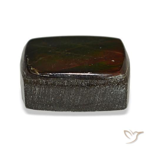 Ammolita multicolorido natural 3,16ct, baguete, opaco