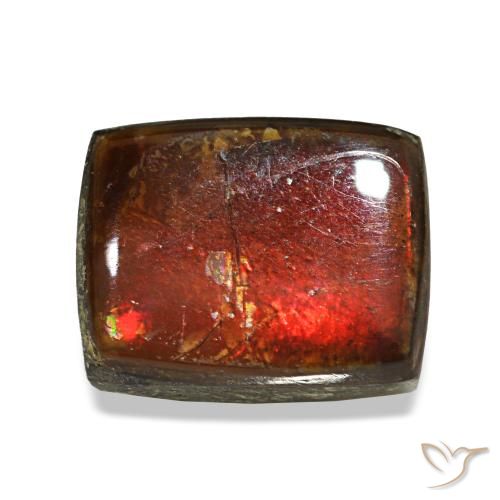 Ammolita multicolorido natural 2,38ct, baguete, opaco
