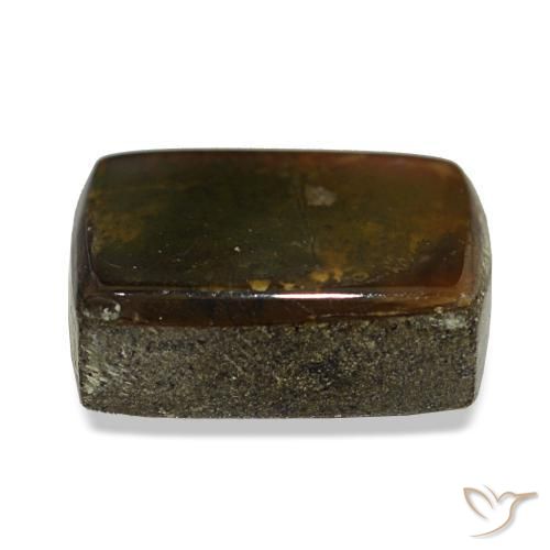 Ammolita multicolorido natural 2,38ct, baguete, opaco