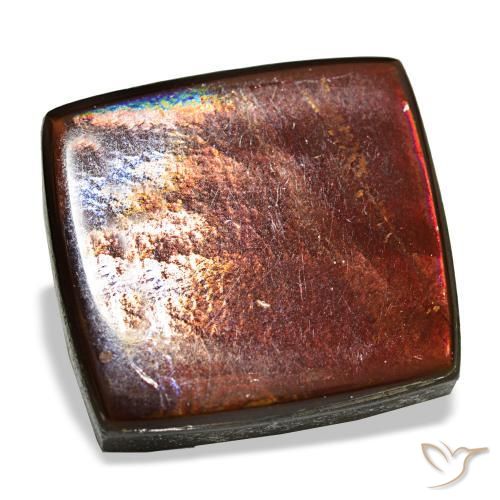 Ammolita multicolorido natural 11,22ct, baguete, opaco