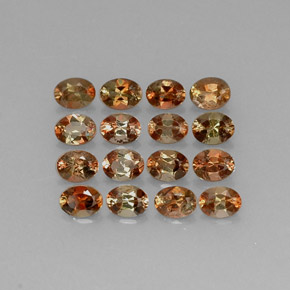 Pedras preciosas de andaluzita multicolorido natural de 2,72 ct, corte oval, VVS-VS