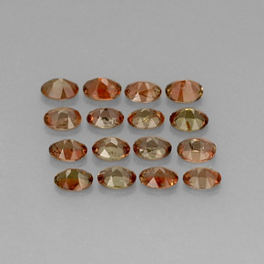 Pedras preciosas de andaluzita multicolorido natural de 2,72 ct, corte oval, VVS-VS