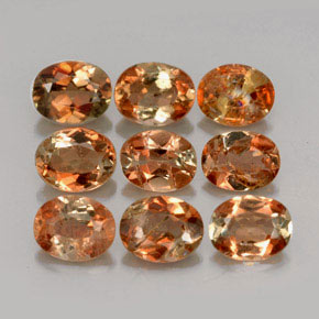 Pedras preciosas de andaluzita multicolorido natural de  ct, corte oval, VVS-VS