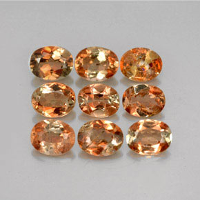 Pedras preciosas de andaluzita multicolorido natural de  ct, corte oval, VVS-VS