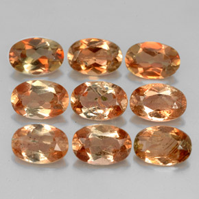 Pedras preciosas de andaluzita multicolorido natural de  ct, corte oval, VVS-VS