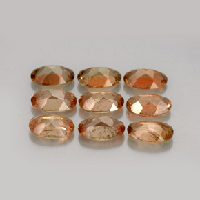 Pedras preciosas de andaluzita multicolorido natural de  ct, corte oval, VVS-VS