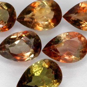 Pedras preciosas de andaluzita multicolorido natural de  ct, formato de pêra, VS