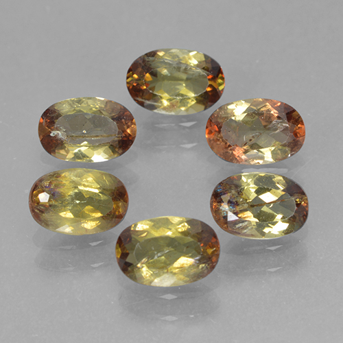Pedras preciosas de andaluzita multicolorido natural de 2,69 ct, corte oval, VS-SI