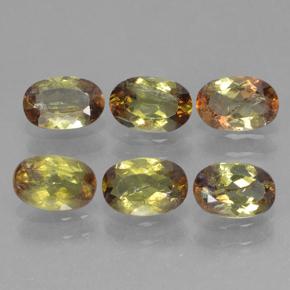 Pedras preciosas de andaluzita multicolorido natural de 2,69 ct, corte oval, VS-SI