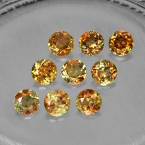 Pedras preciosas de andaluzita multicolorido natural de 2,28 ct, corte redondo, VS-SI
