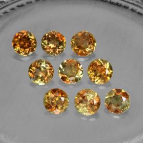 Pedras preciosas de andaluzita multicolorido natural de 2,28 ct, corte redondo, VS-SI