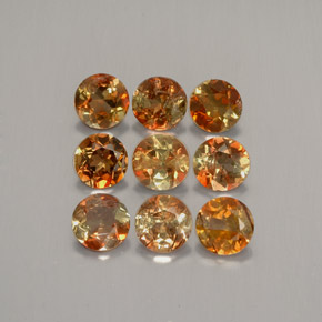 Pedras preciosas de andaluzita multicolorido natural de  ct, corte redondo, VS