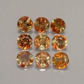 Pedras preciosas de andaluzita multicolorido natural de  ct, corte redondo, VS