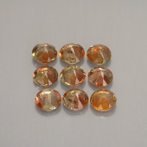 Pedras preciosas de andaluzita multicolorido natural de  ct, corte redondo, VS