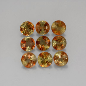 Pedras preciosas de andaluzita multicolorido natural de  ct, corte redondo, VS-SI