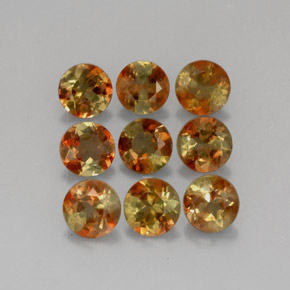 Pedras preciosas de andaluzita multicolorido natural de  ct, corte redondo, VS-SI
