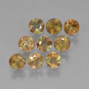 Pedras preciosas de andaluzita multicolorido natural de 2,34 ct, corte redondo, VS-SI
