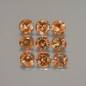 Pedras preciosas de andaluzita multicolorido natural de 2,34 ct, corte redondo, VS-SI