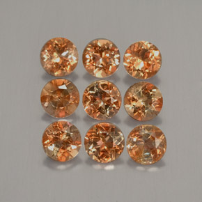 Pedras preciosas de andaluzita multicolorido natural de 2,34 ct, corte redondo, VS-SI