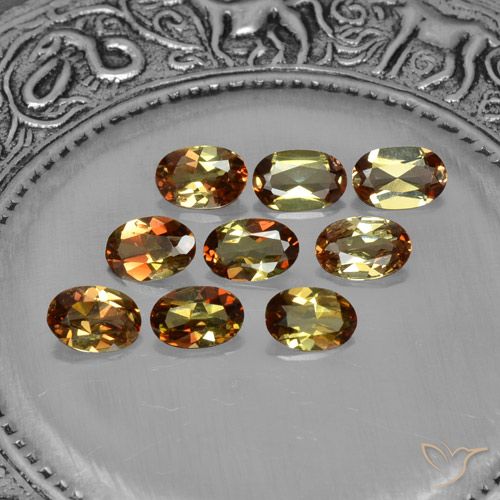 Pedras preciosas de andaluzita multicolorido natural de 3,15 ct, corte oval, VS-SI