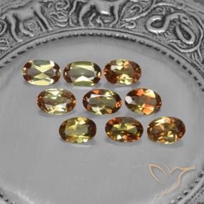 Pedras preciosas de andaluzita multicolorido natural de 3,15 ct, corte oval, VS-SI