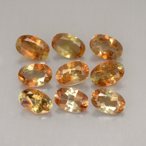 Pedras preciosas de andaluzita multicolorido natural de  ct, corte oval, VS