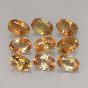 Pedras preciosas de andaluzita multicolorido natural de  ct, corte oval, VS