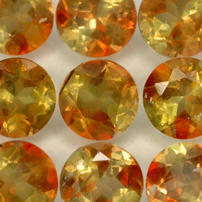 Pedras preciosas de andaluzita multicolorido natural de  ct, corte redondo, VS