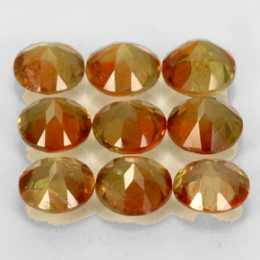Pedras preciosas de andaluzita multicolorido natural de  ct, corte redondo, VS