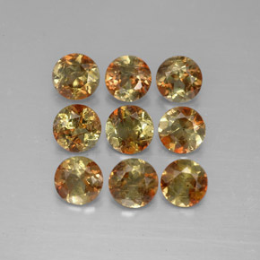 Pedras preciosas de andaluzita multicolorido natural de  ct, corte redondo, VS-SI