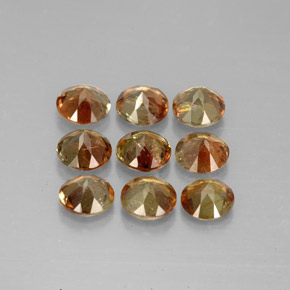 Pedras preciosas de andaluzita multicolorido natural de  ct, corte redondo, VS-SI