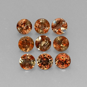 Pedras preciosas de andaluzita multicolorido natural de 2,26 ct, corte redondo, VS-SI