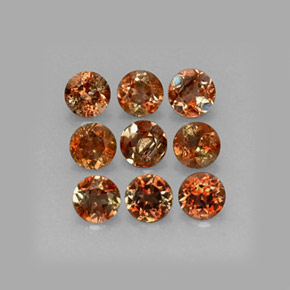 Pedras preciosas de andaluzita multicolorido natural de 2,26 ct, corte redondo, VS-SI