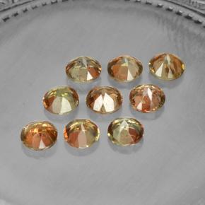 Pedras preciosas de andaluzita multicolorido natural de 2,40 ct, corte redondo, VS-SI