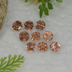 Pedras preciosas de andaluzita multicolorido natural de  ct, corte redondo, VS-SI